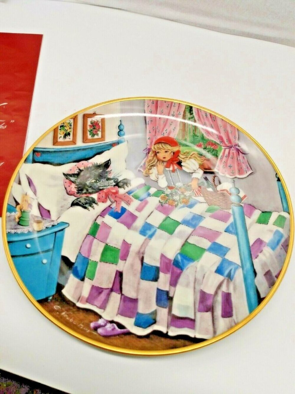 Kaiser Porcelain W. Germany  collector plate "Little Red Riding Hood" - 8" Dia.